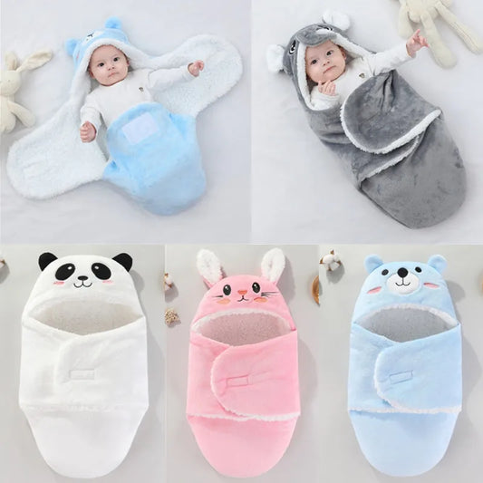 Winter Baby Swaddle Blanket | Hooded, Plush & Cozy (0–6 Months)