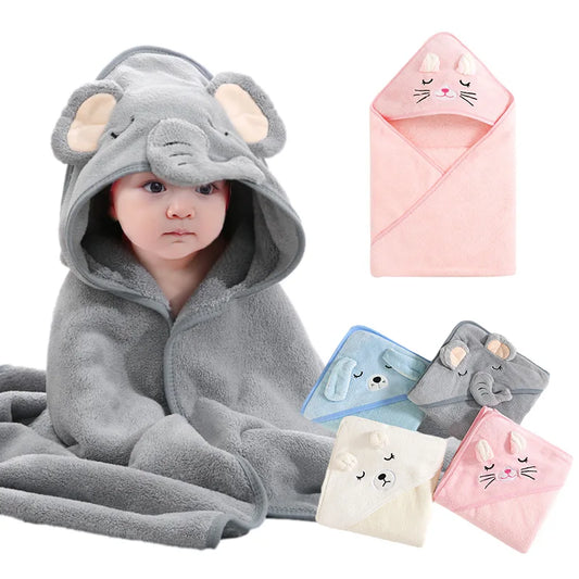 Hooded Baby Towel Wrap | Soft Bathrobe